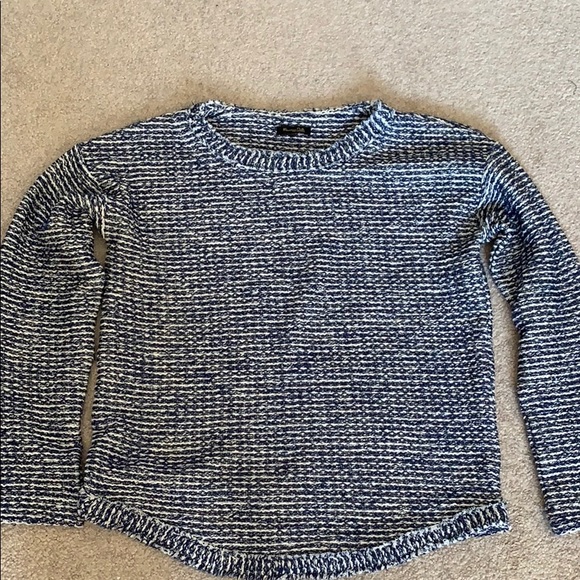 Massimo Dutti Blue and White Striped Sweater - Picture 2 of 4